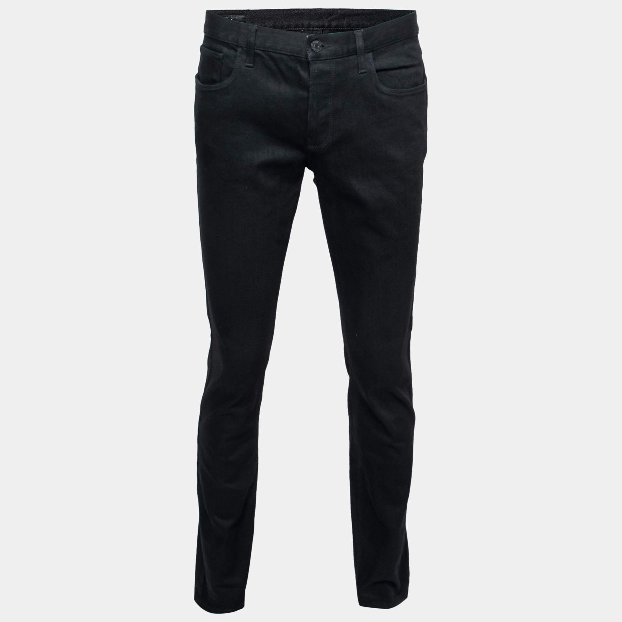 Pre Owned Gucci Black Denim Skinny-Fit Jeans L Waist 35"