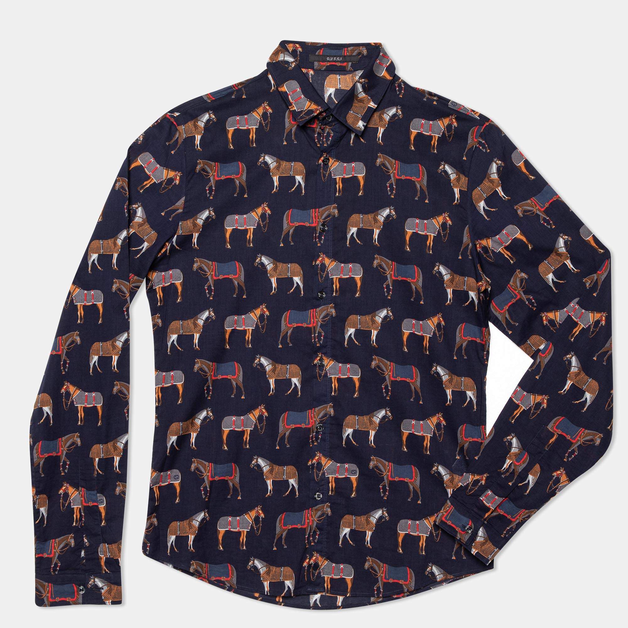GUCCI horse bit print shirt グッチ シャツ y2k - メルカリ