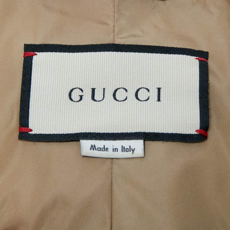 Gucci Beige GG Monogram Synthetic Fake Or Not Hooded Windbreaker