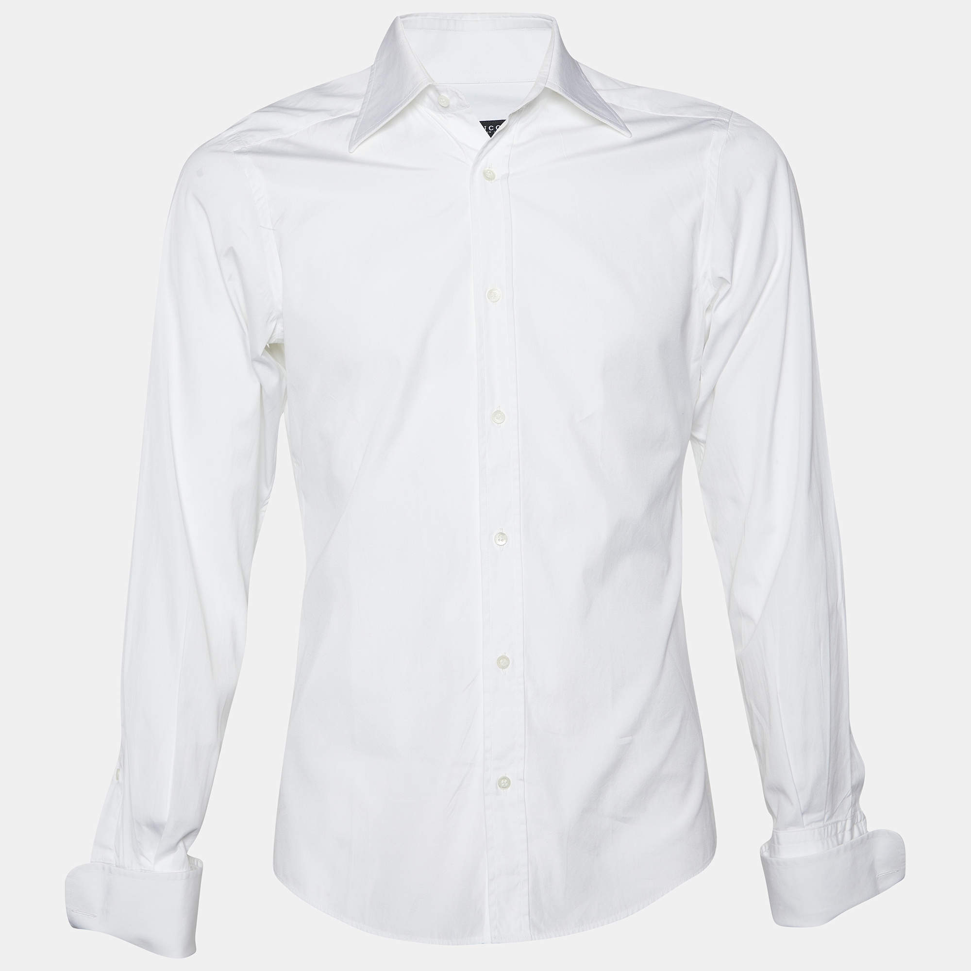 Gucci White Cotton French Cuff Shirt M
