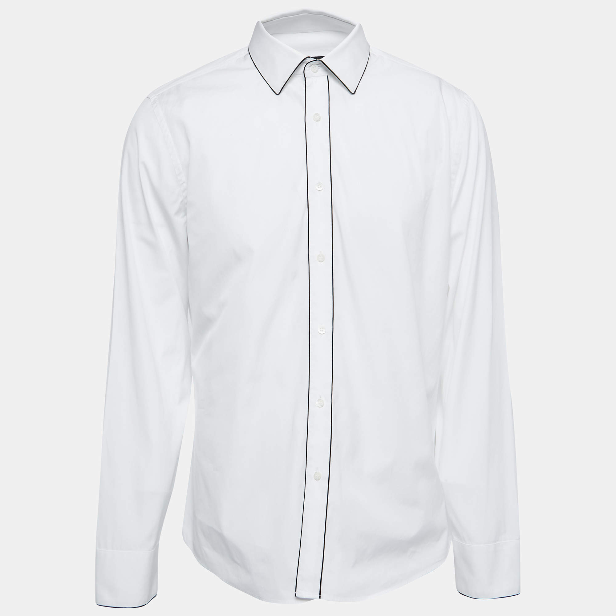 Gucci White Cotton Button Front Shirt 2XL