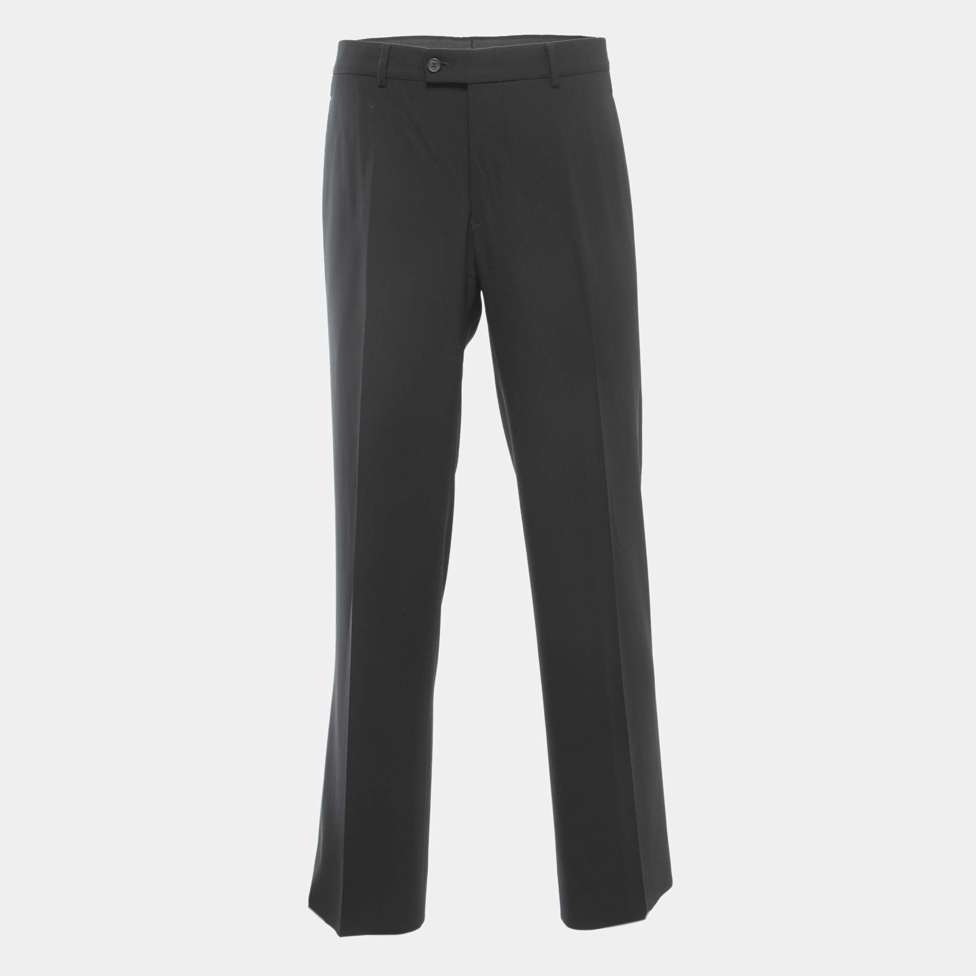 Gucci Black Wool Buttoned Trousers XL