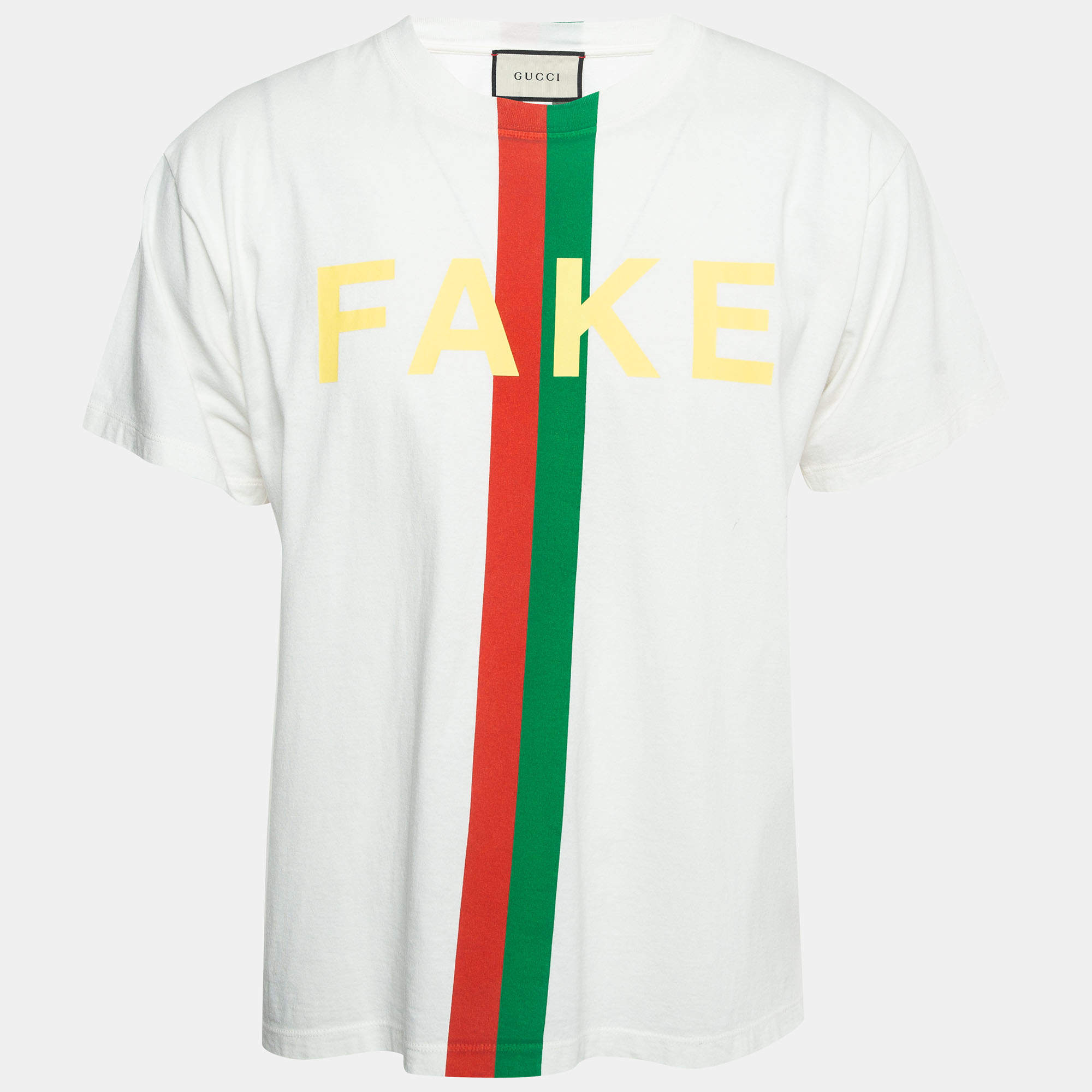 GUCCI FAKE NOT Tシャツ 10サイズ GUCCI FAKE NOTプリントTシャツ