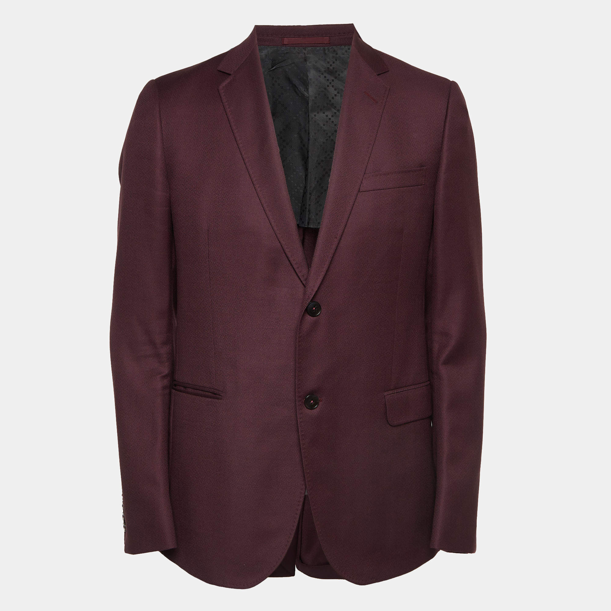 Gucci Purple Wool Blend Single Breasted Blazer XXL