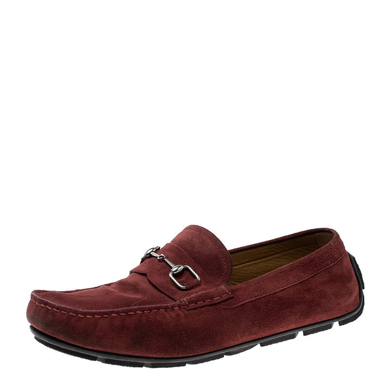 Red suede cheap gucci loafers