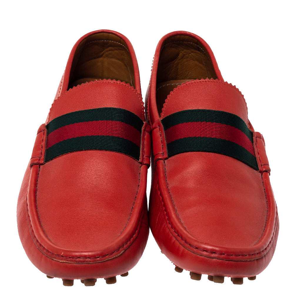 mens red gucci loafers