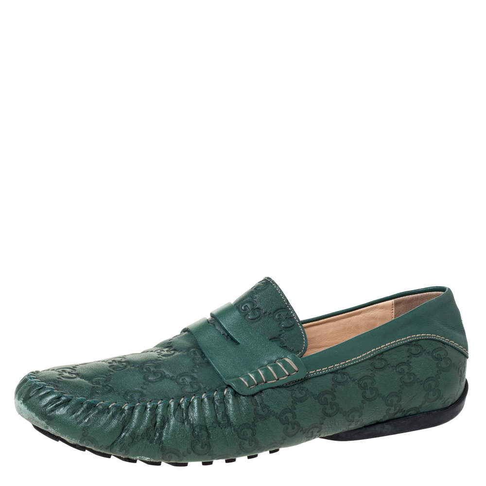 green gucci loafers womens