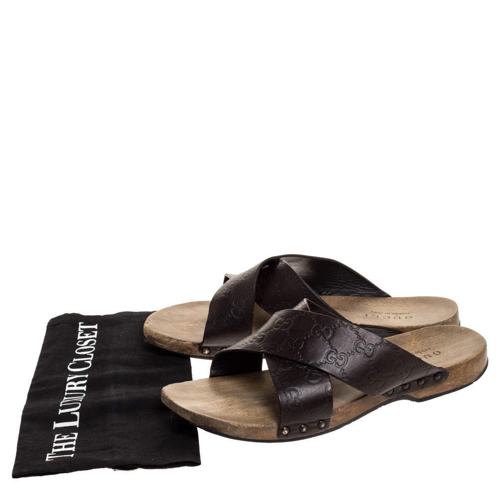 gucci slides brown thomas