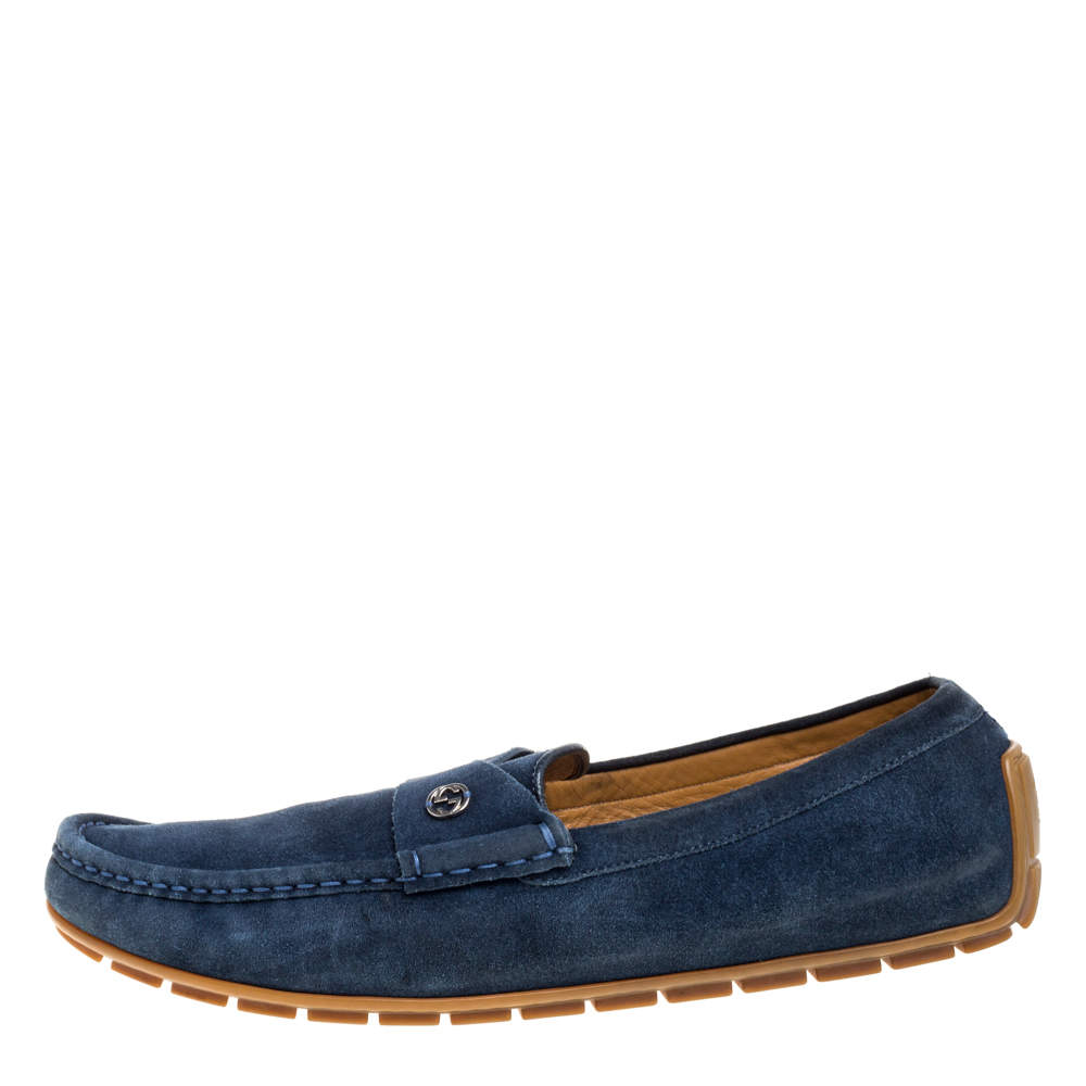 gucci suede driving shoes