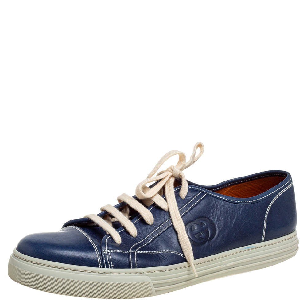 gucci shoes navy blue