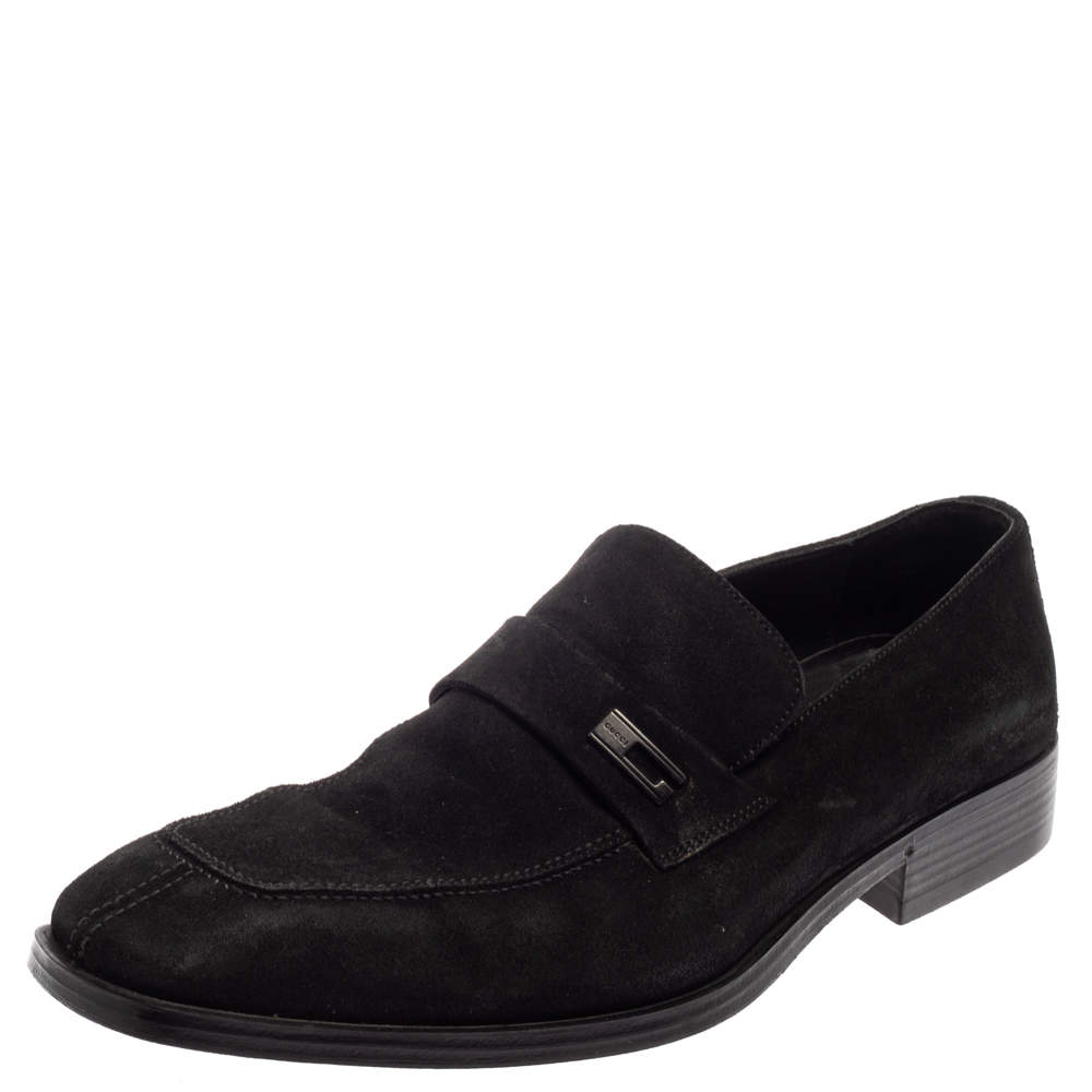 Pre Owned حذاء لوفرز غوتشى سليب أون أسود مقاس 43