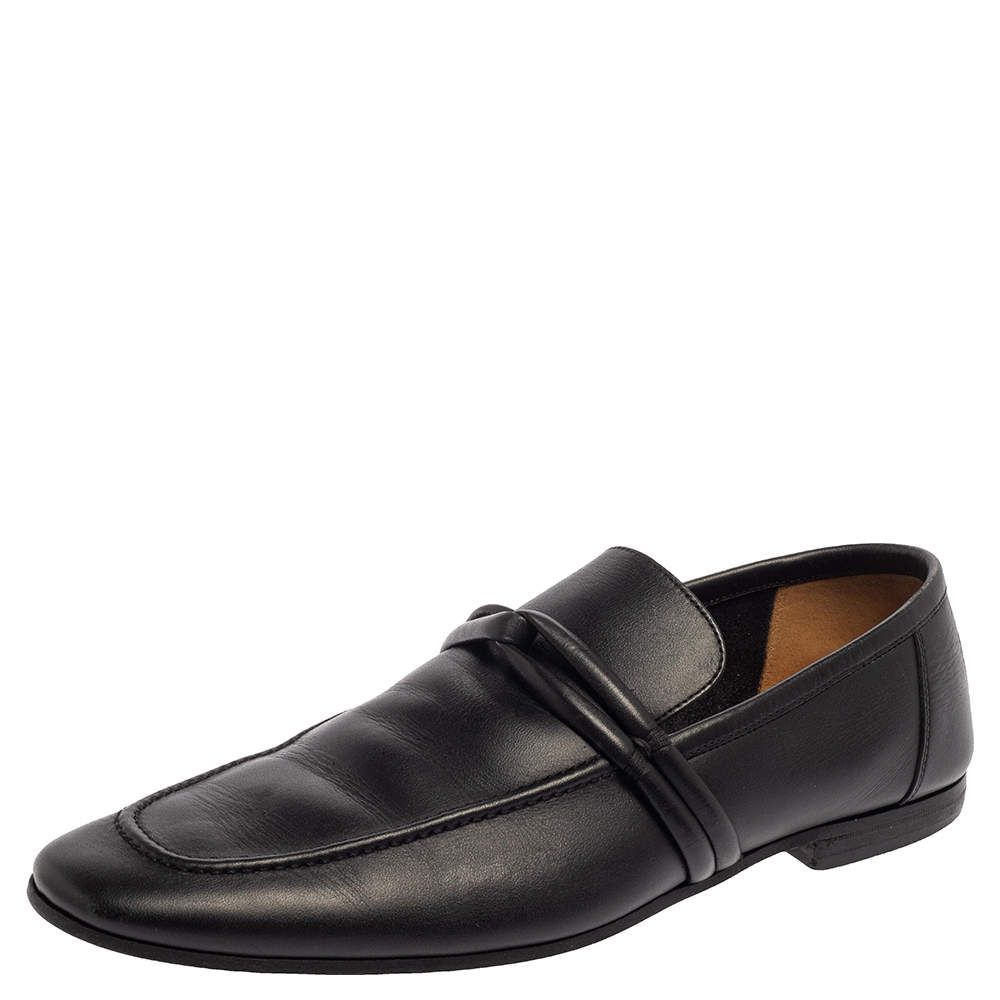 Gucci Black Leather Loafers Size 40