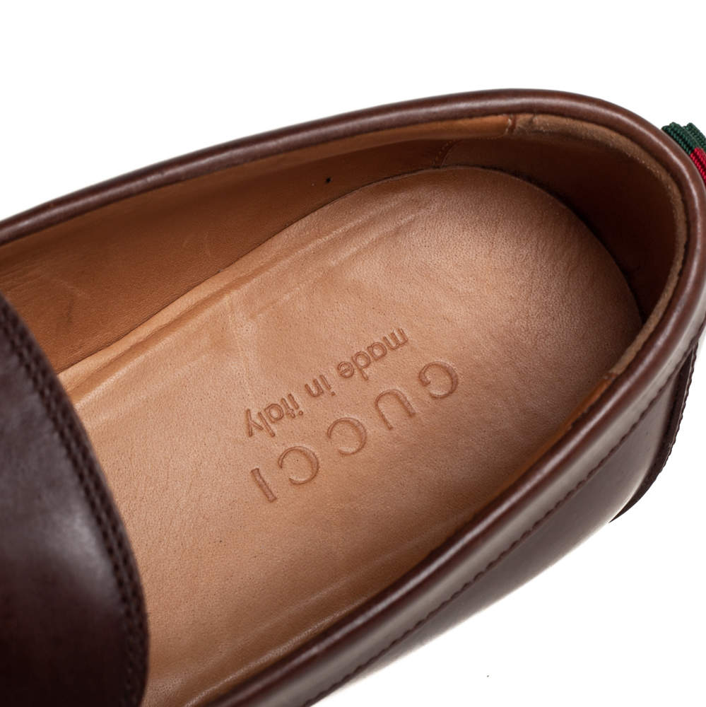 Gucci Leather Penny Loafers - Farfetch