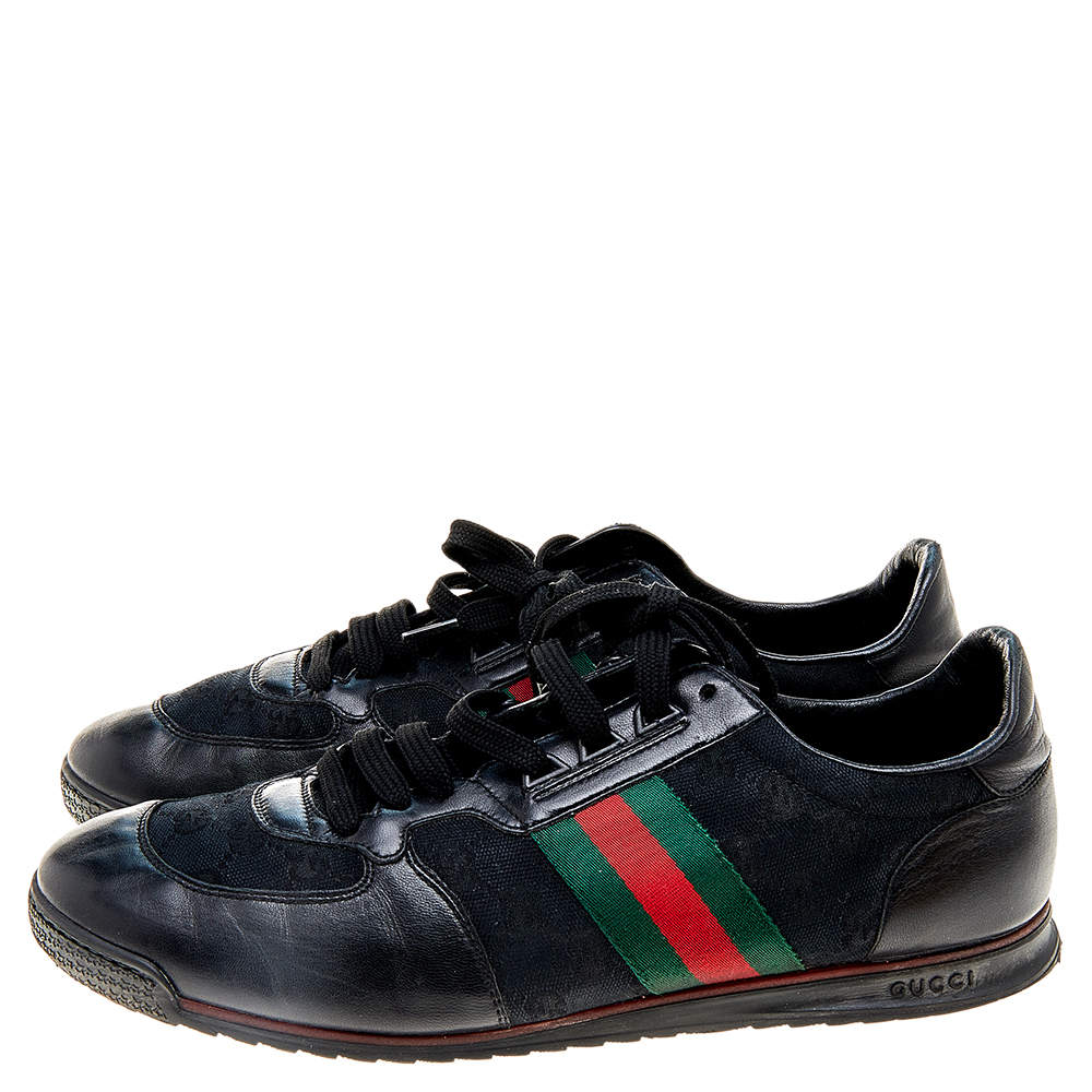 Mens gucci black on sale sneakers