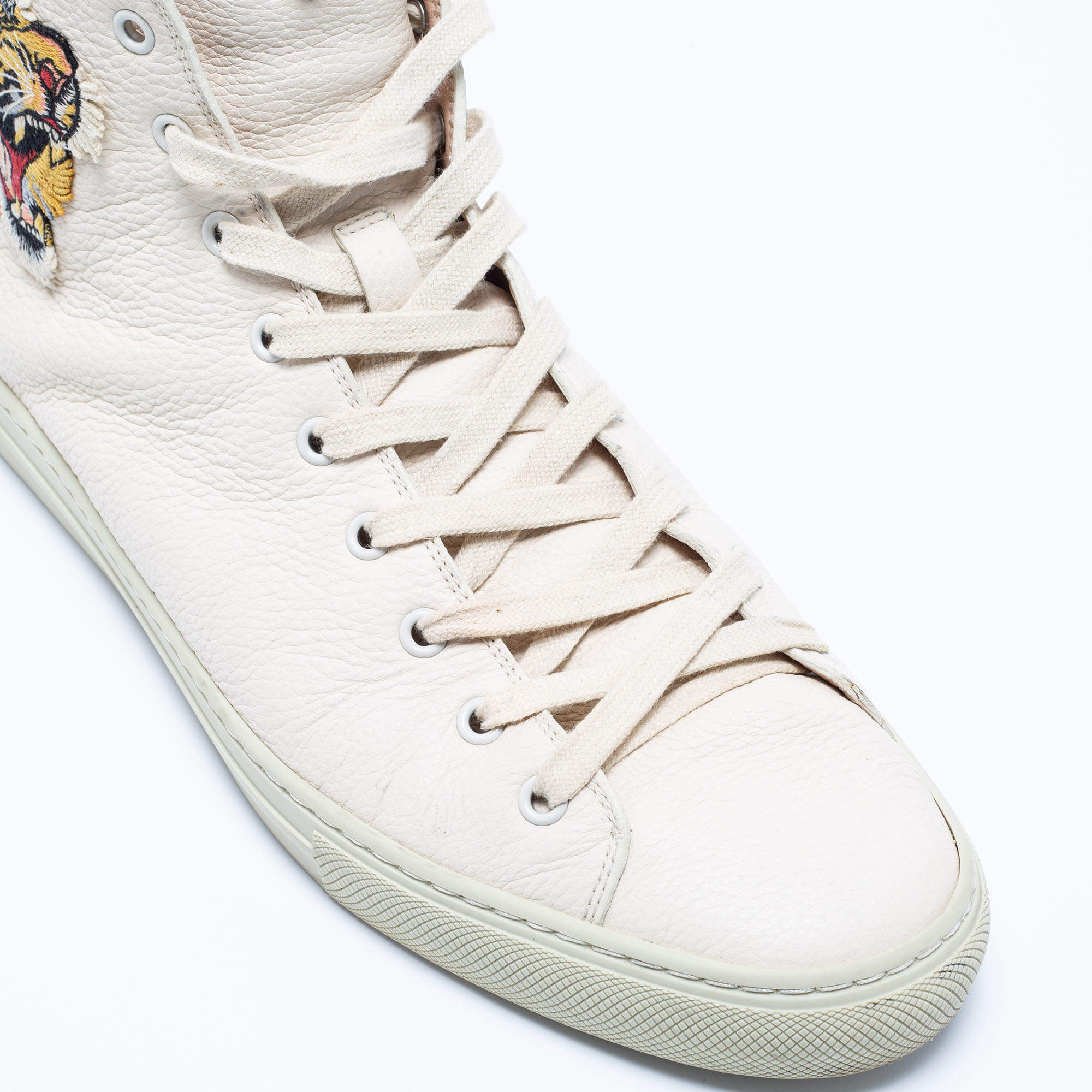 Trainers Gucci - Tiger embroidered high top sneakers - 478337BXOA09064