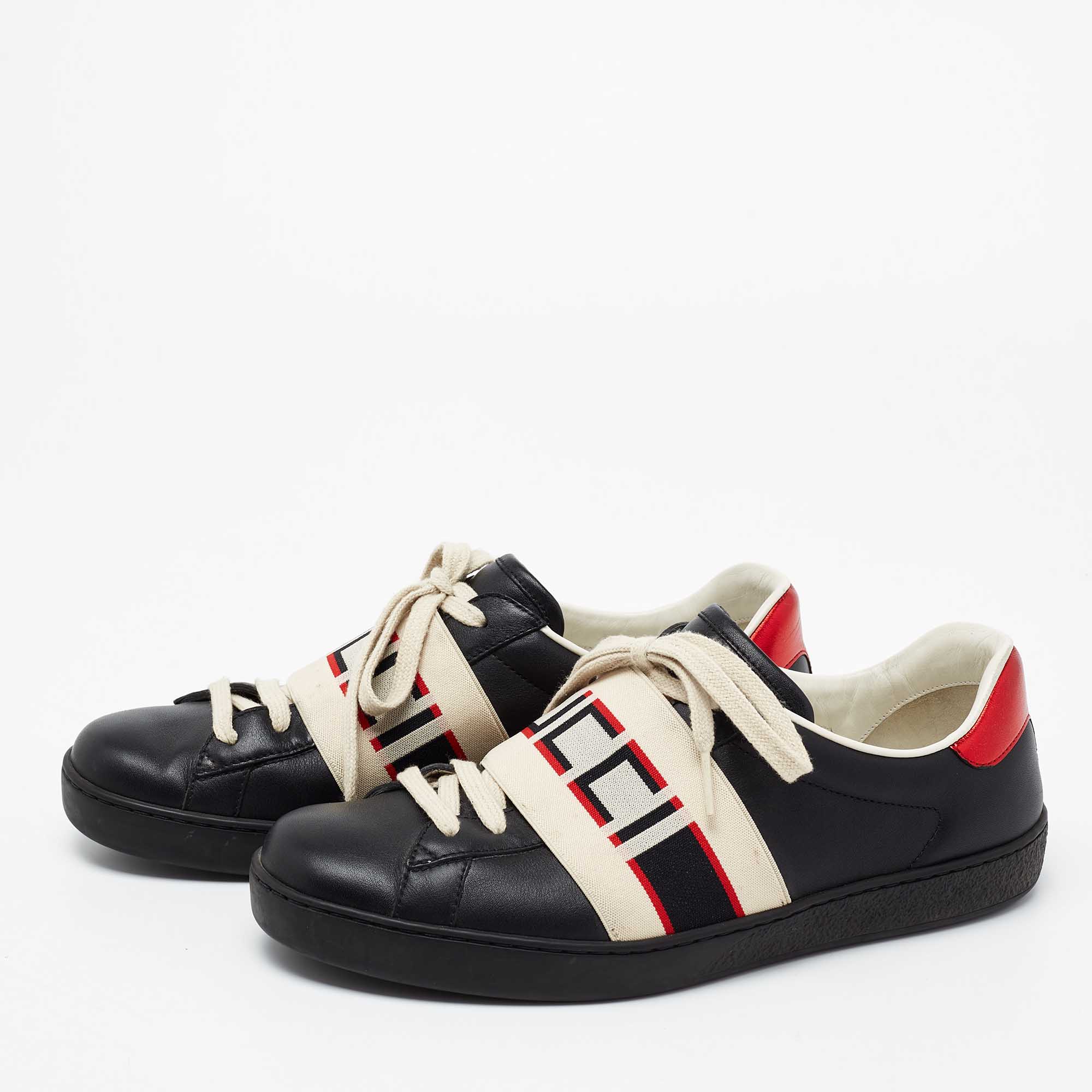 New ace cheap stripe leather sneaker