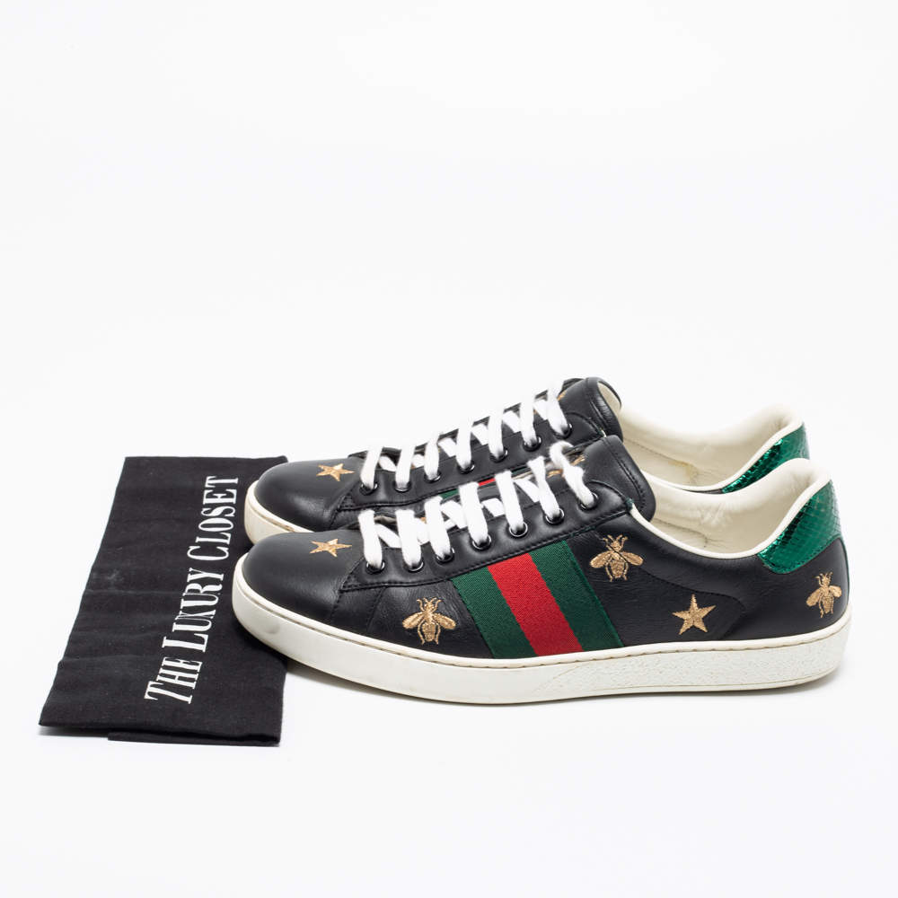 Gucci Ace Embroidered 'Black Bee' 429446-A38G0-1284 - KICKS CREW