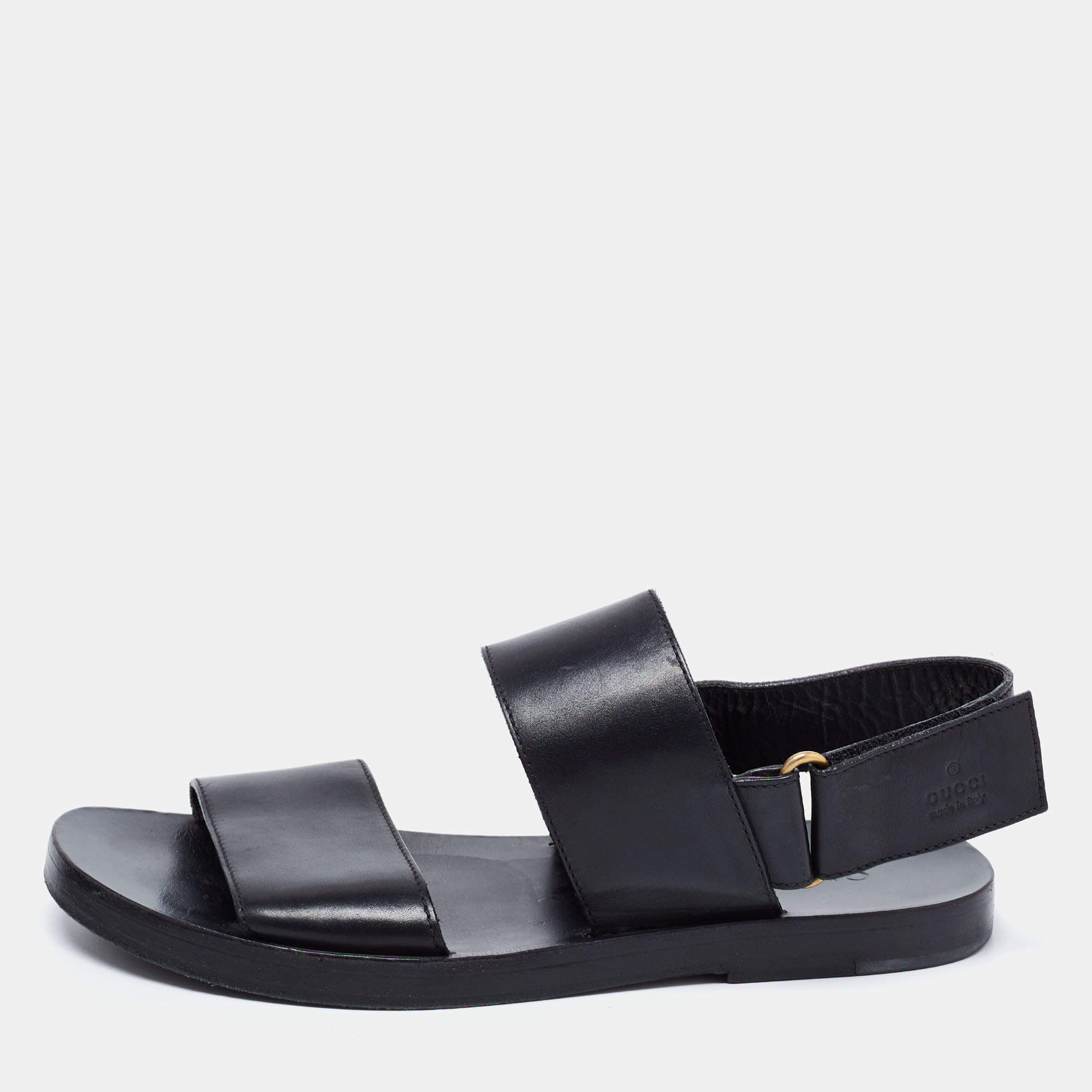 مملوكة مسبقًا Gucci Black Leather Slingback Sandals Size 40