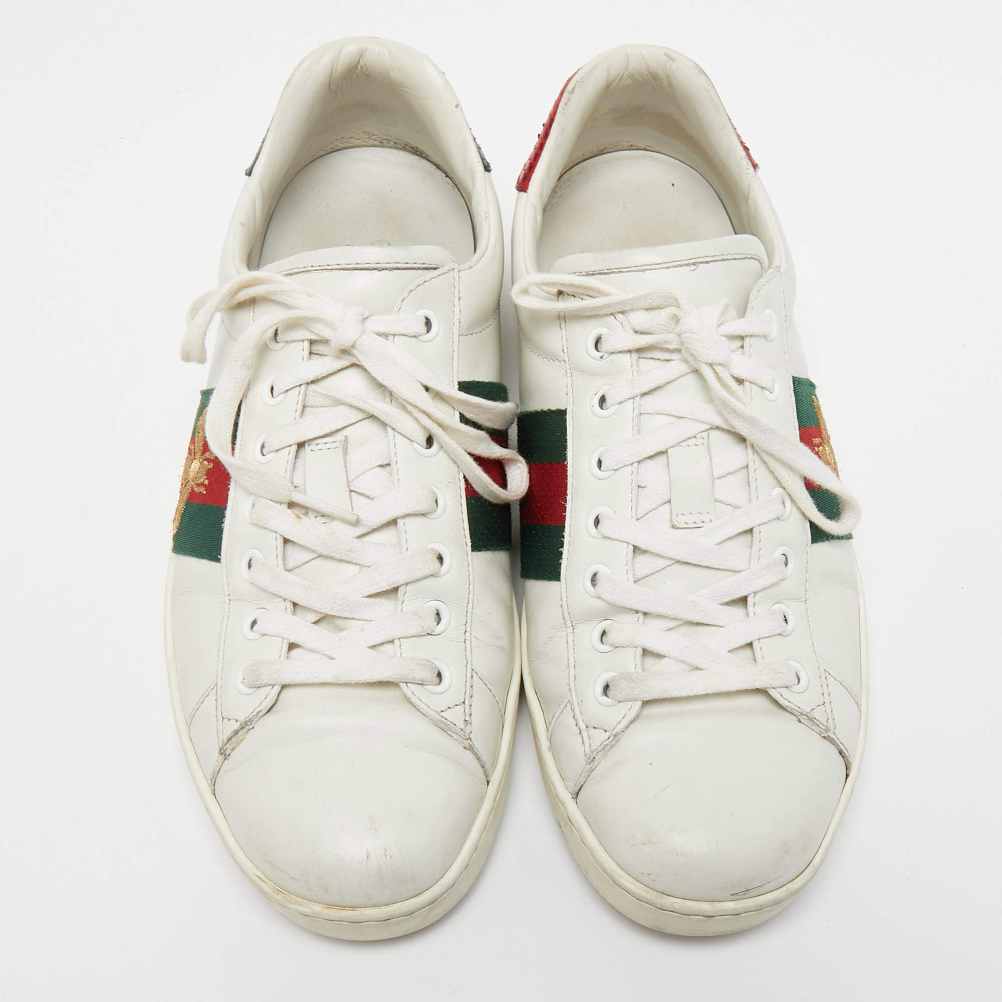 Ace leather trainers Gucci White size 42 in Leather - 34250406