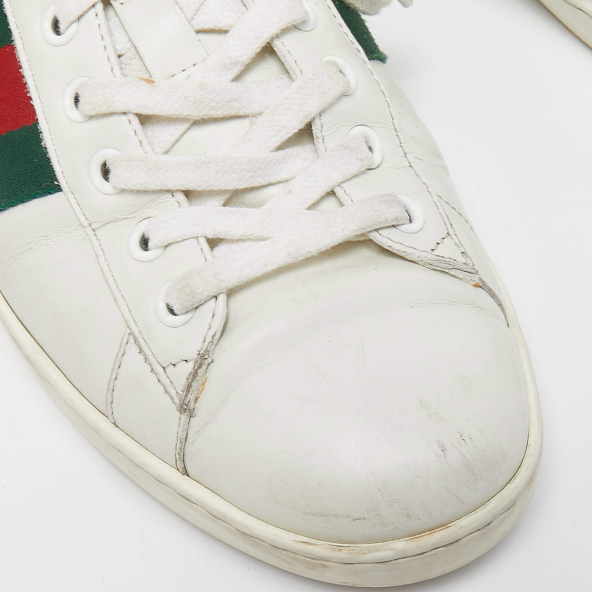 Ace leather trainers Gucci White size 42 in Leather - 34250406