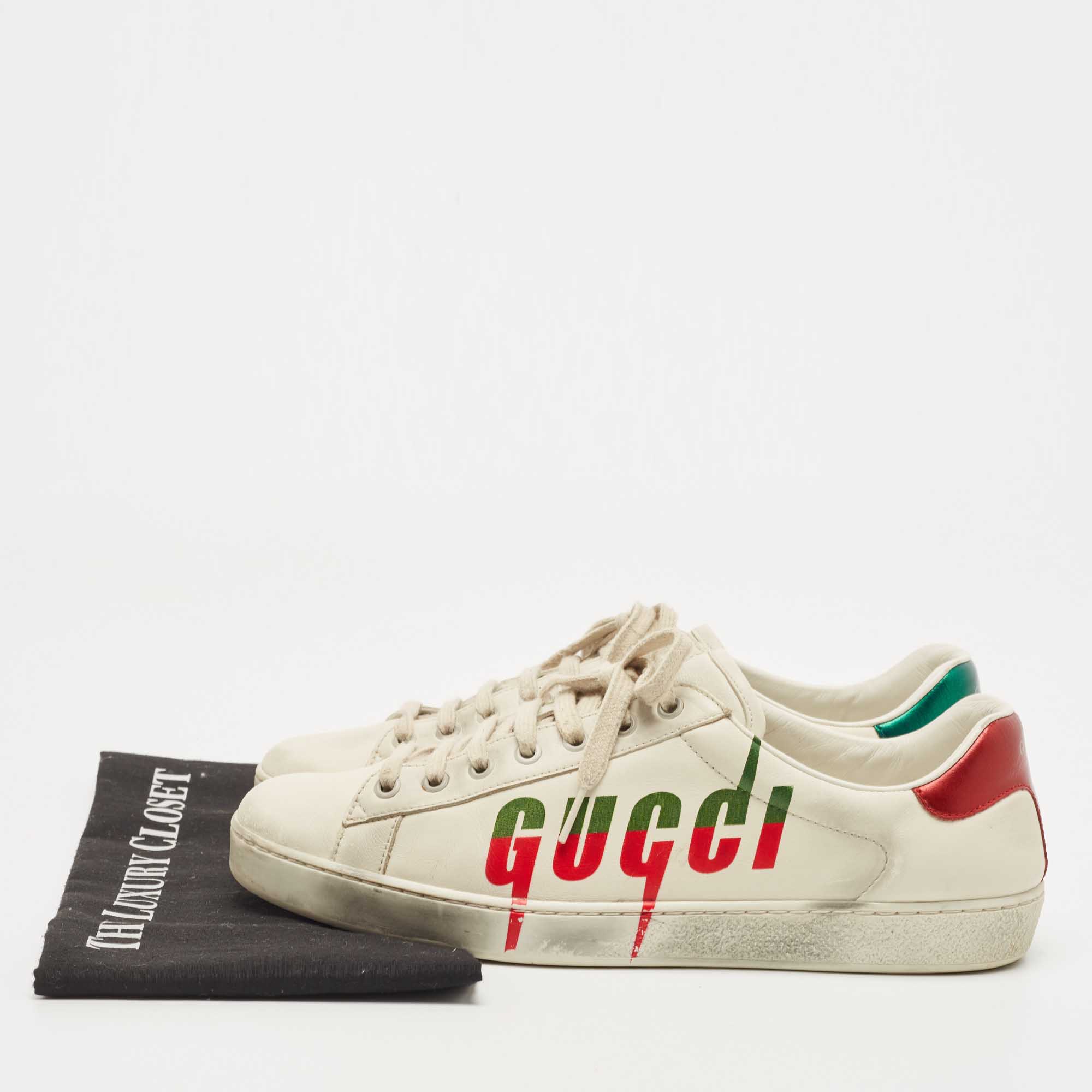 Gucci Off-White Cat Ace Sneakers - ShopStyle