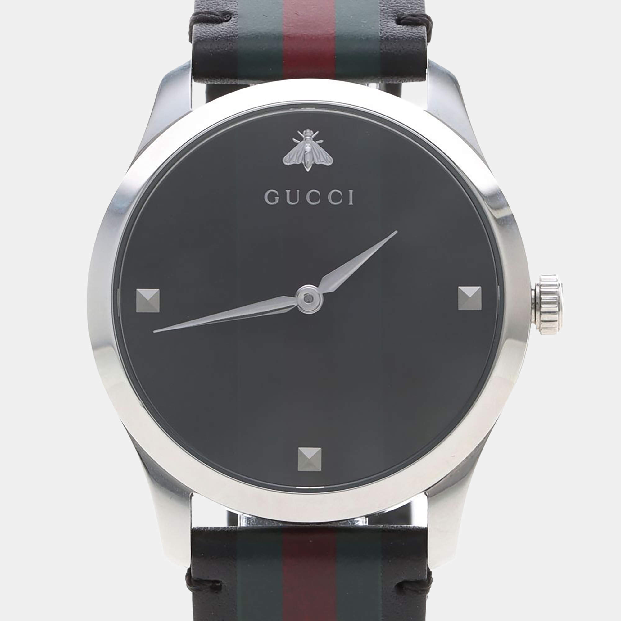 مملوكة مسبقًا Gucci G-Timeless 126.4 Multicolor Stainless Steel Quartz Men's Wristwatch 38mm