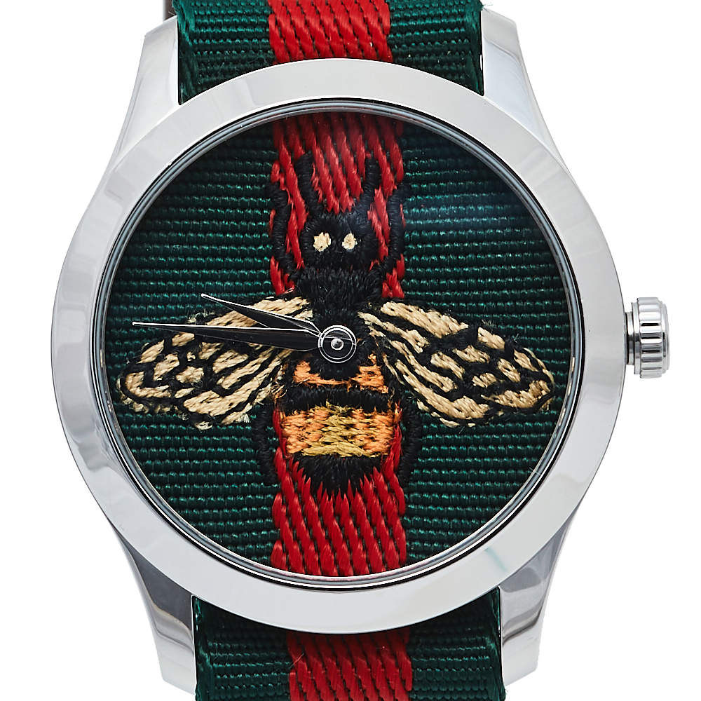 Gucci Multicolor Stainless Steel Web G 
