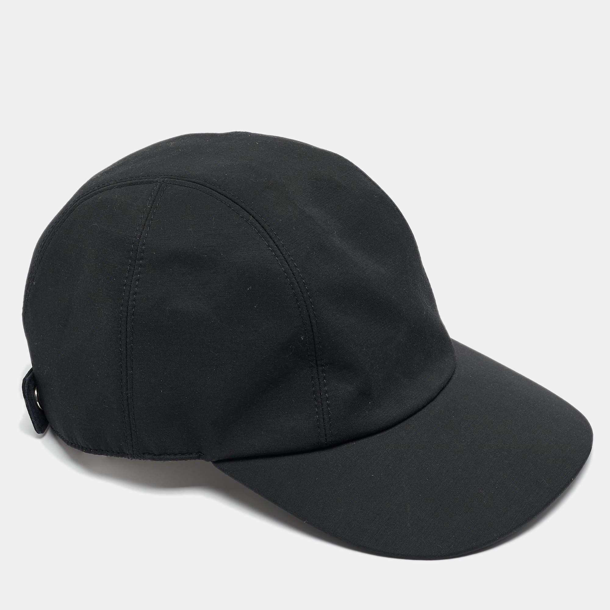 Hermès Black Cotton Blend Miles Robot Cap Size 58