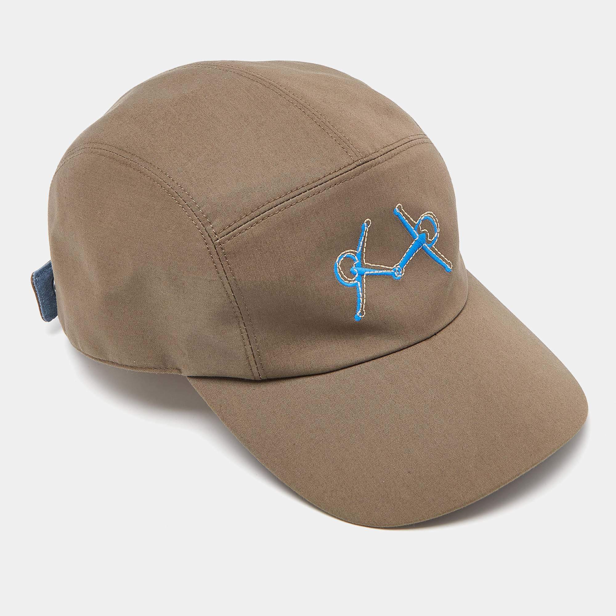 Hermès Brown Serge de Cotton Nevada Cap Size 58