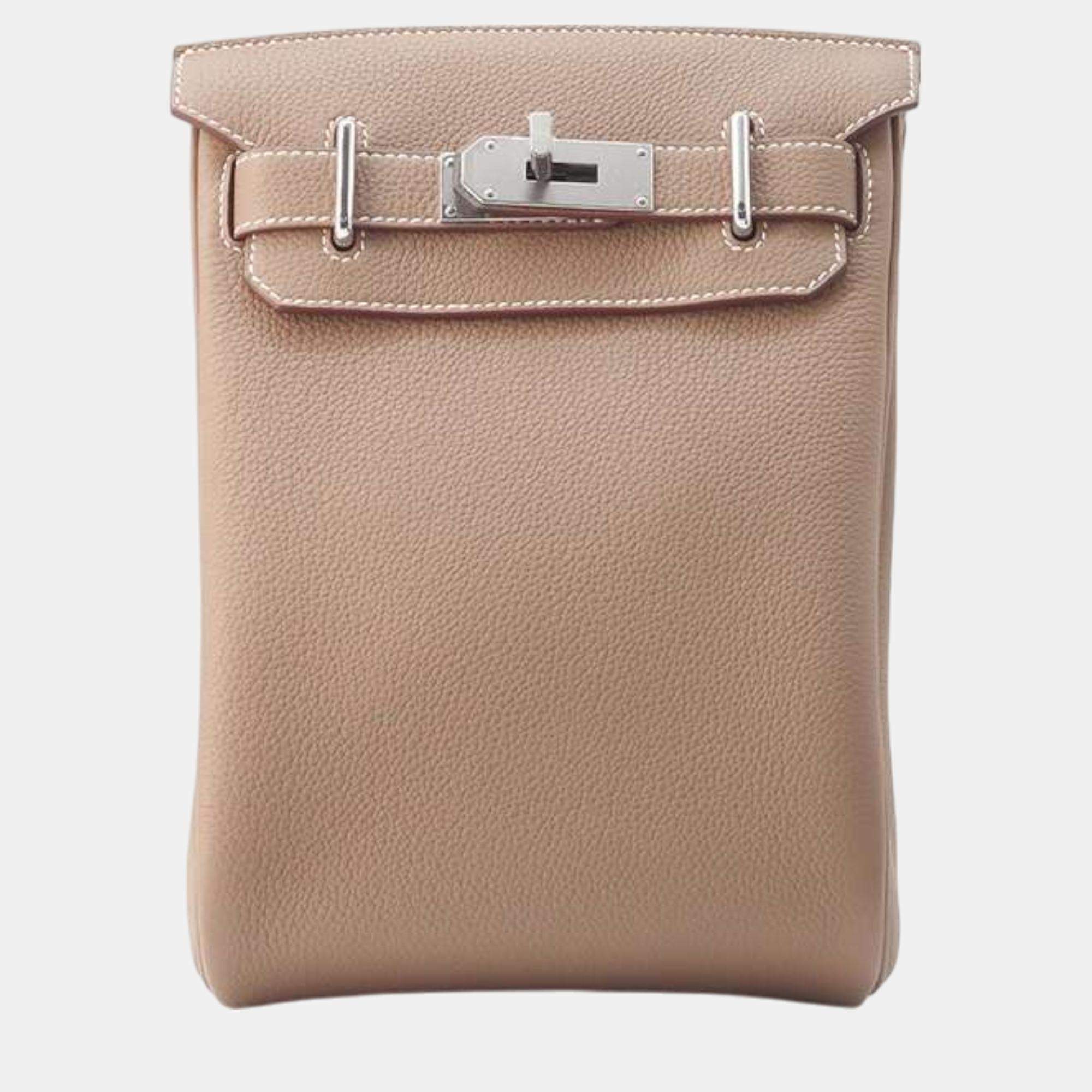 Hermes Etoupe Togo Leather Kelly Akkad PM Bag