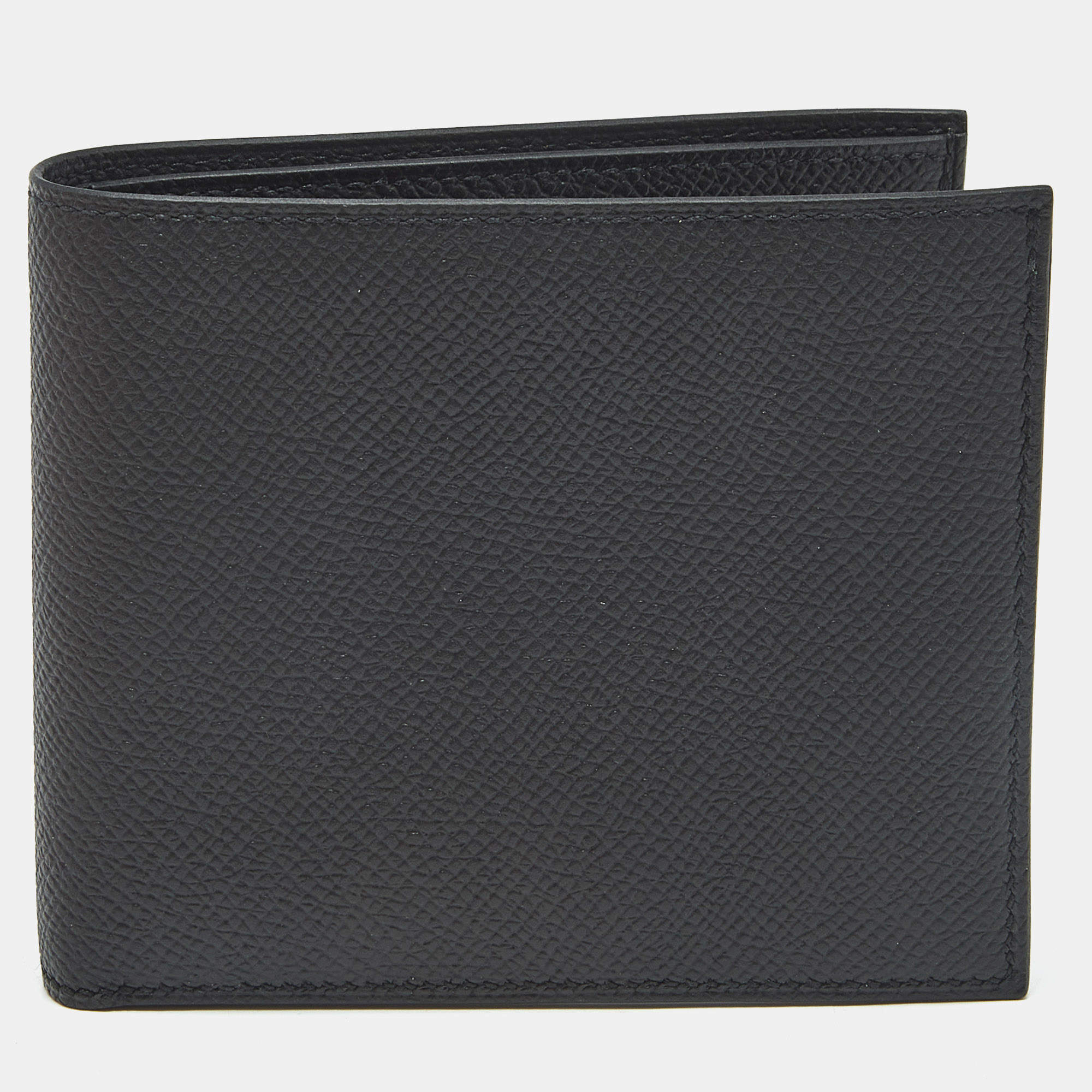 Pre Owned Hermes Noir Epsom Leather MC² Copernic Compact Wallet 