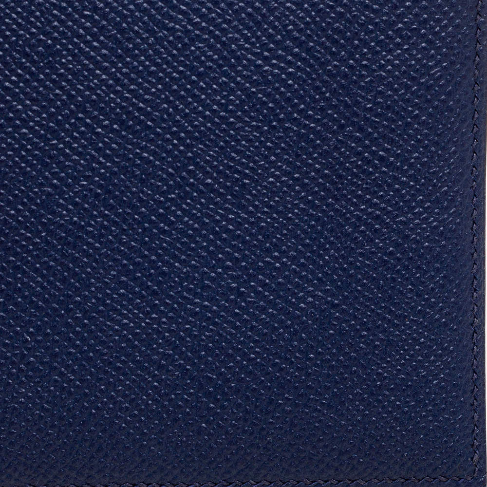 Hermès HERMES MC WALLET2 COPERNIC IN BLUE EPSOM LEATHER WALLET