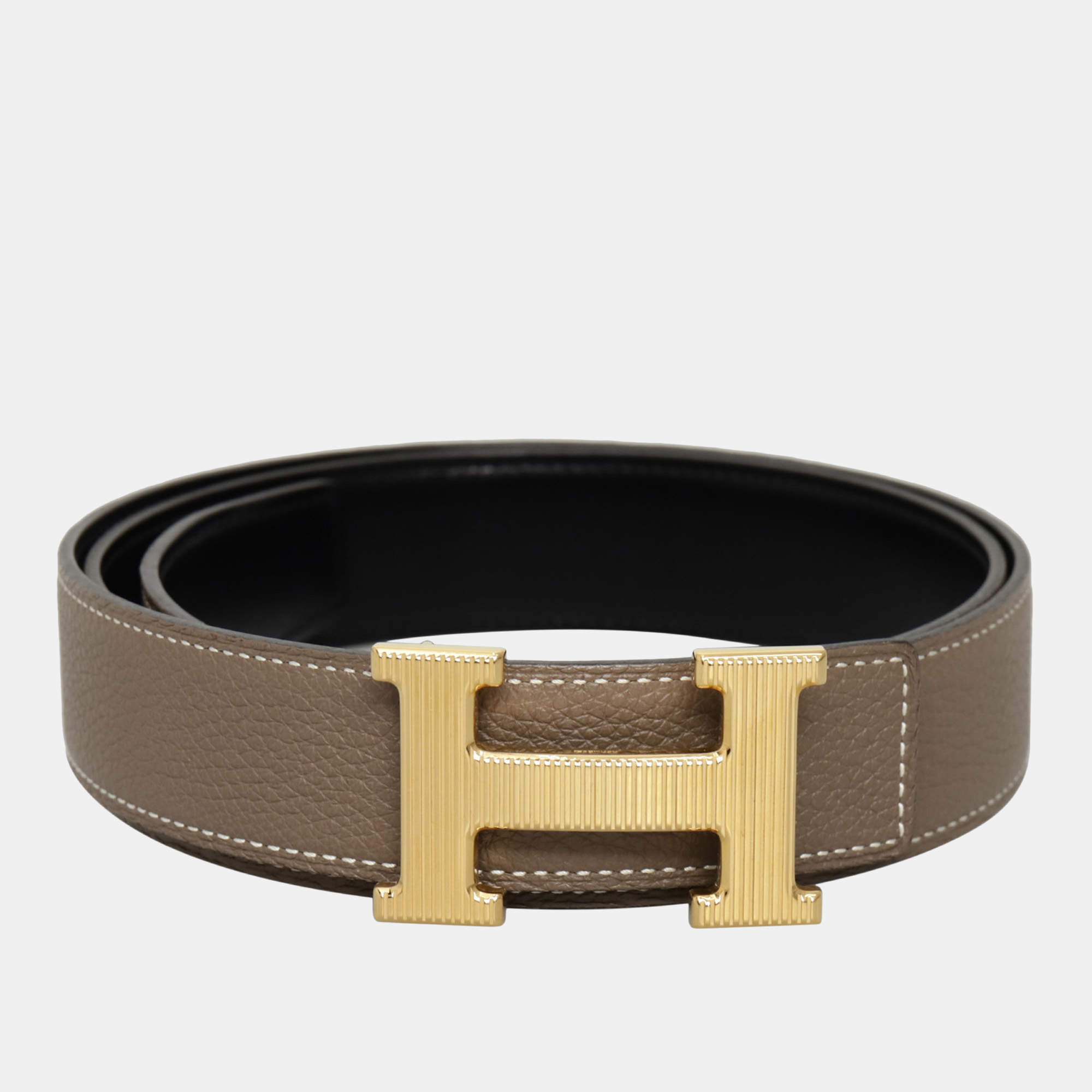 Pre Owned Hermes H Buckle Reversible Belt