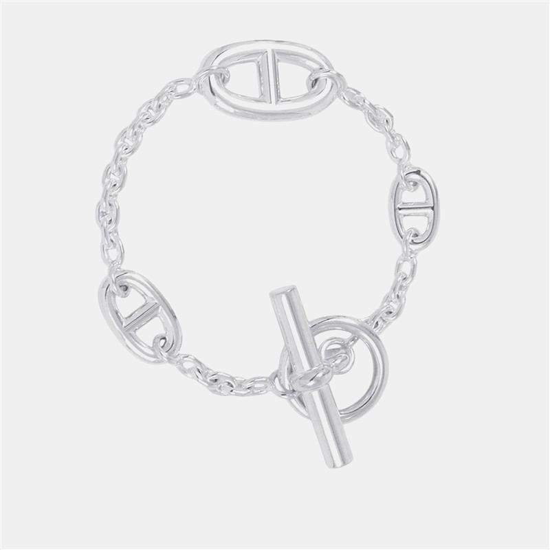 Pre Owned Hermes Chaine D'Ancre Farandole Bracelet Size St Sv925