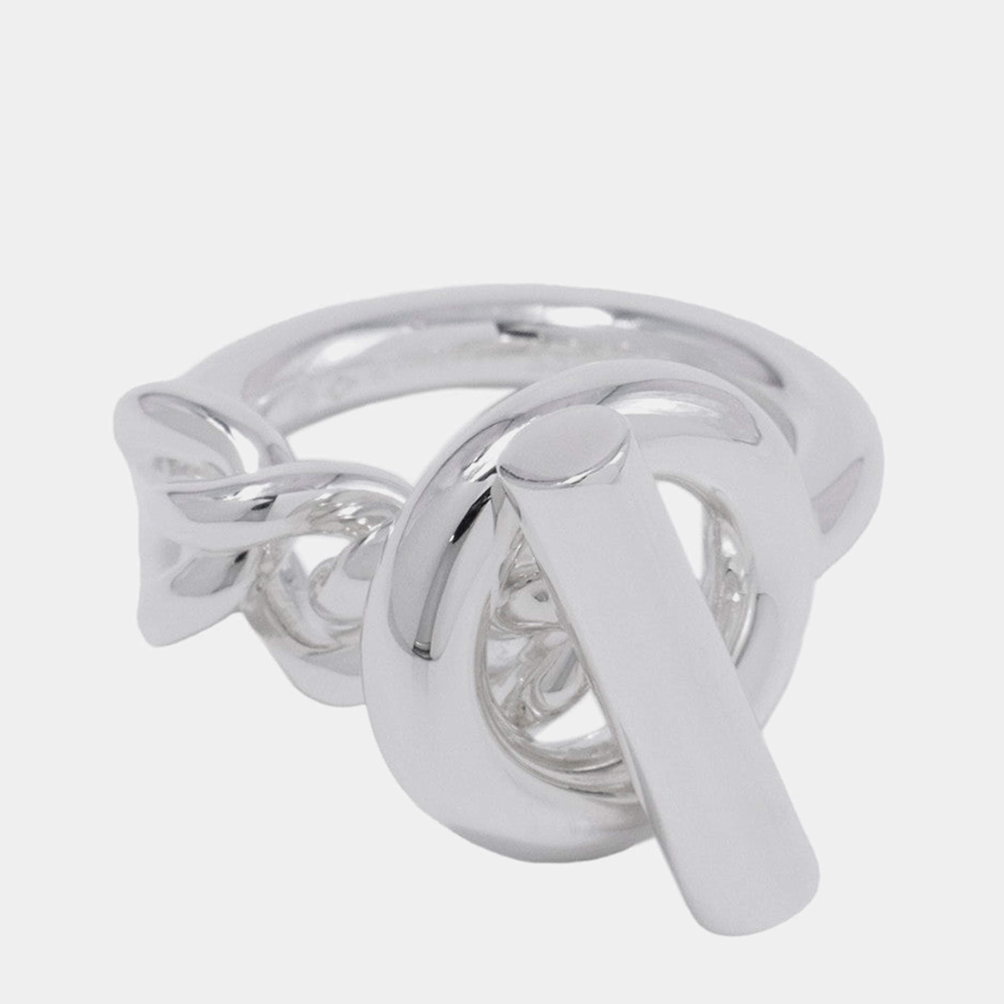 مملوكة مسبقًا خاتم هيرمس كرويزيت الحجم جم/56/#16 فضة 925