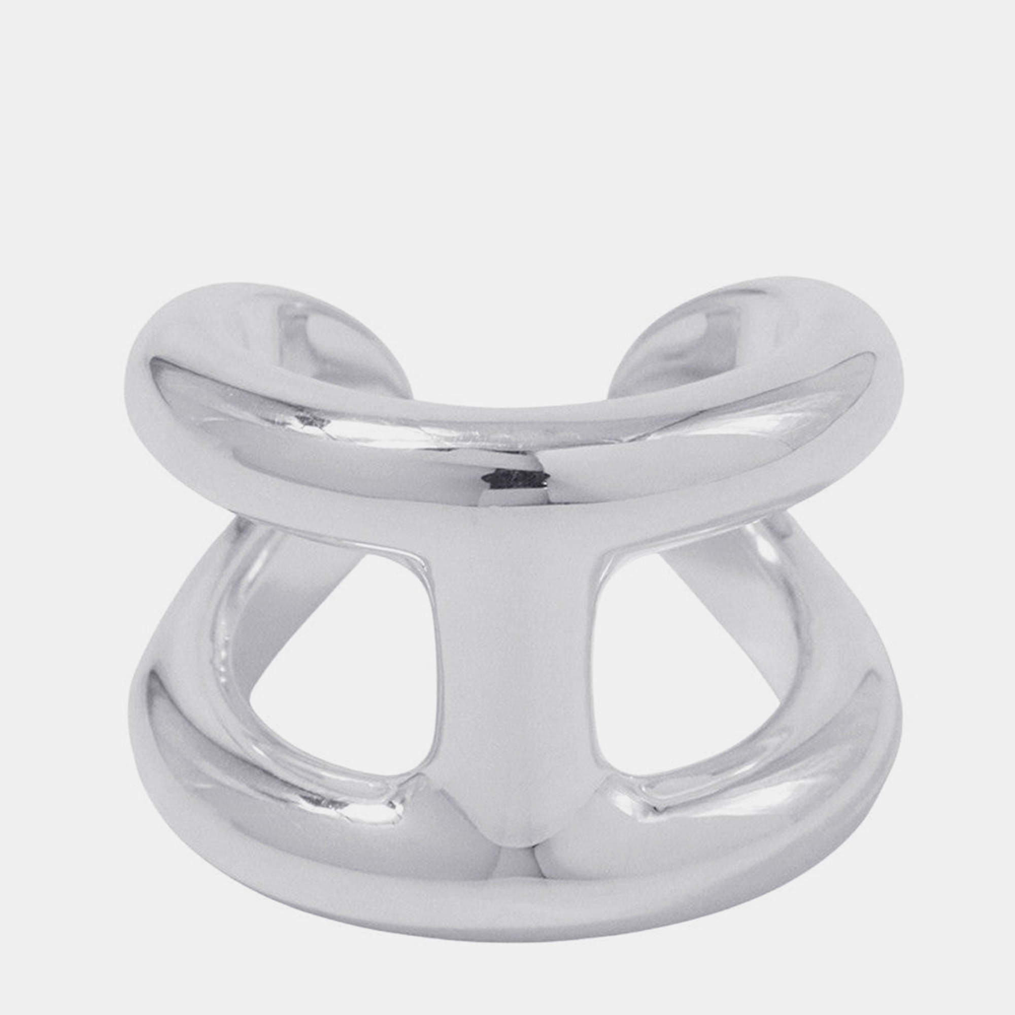 Pre Owned خاتم هيرمس أوزموز مقاس كبير / 51 / #11 فضة 925