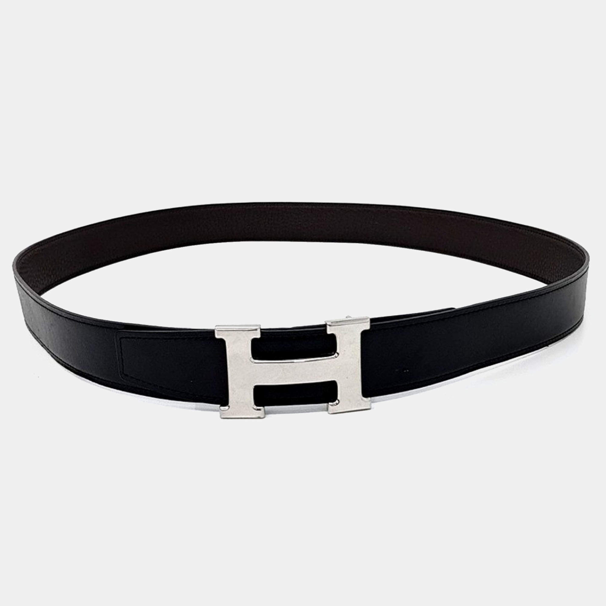 مملوكة مسبقًا Hermes Black Leather Belt