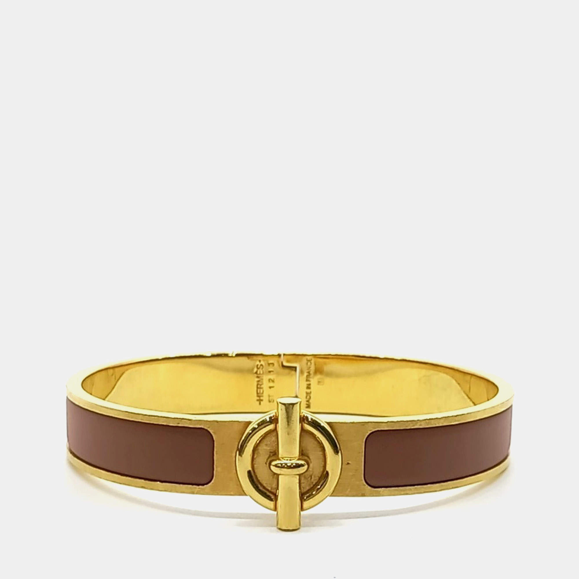 Pre Owned Hermes Gold Plated Metal Click Glennan