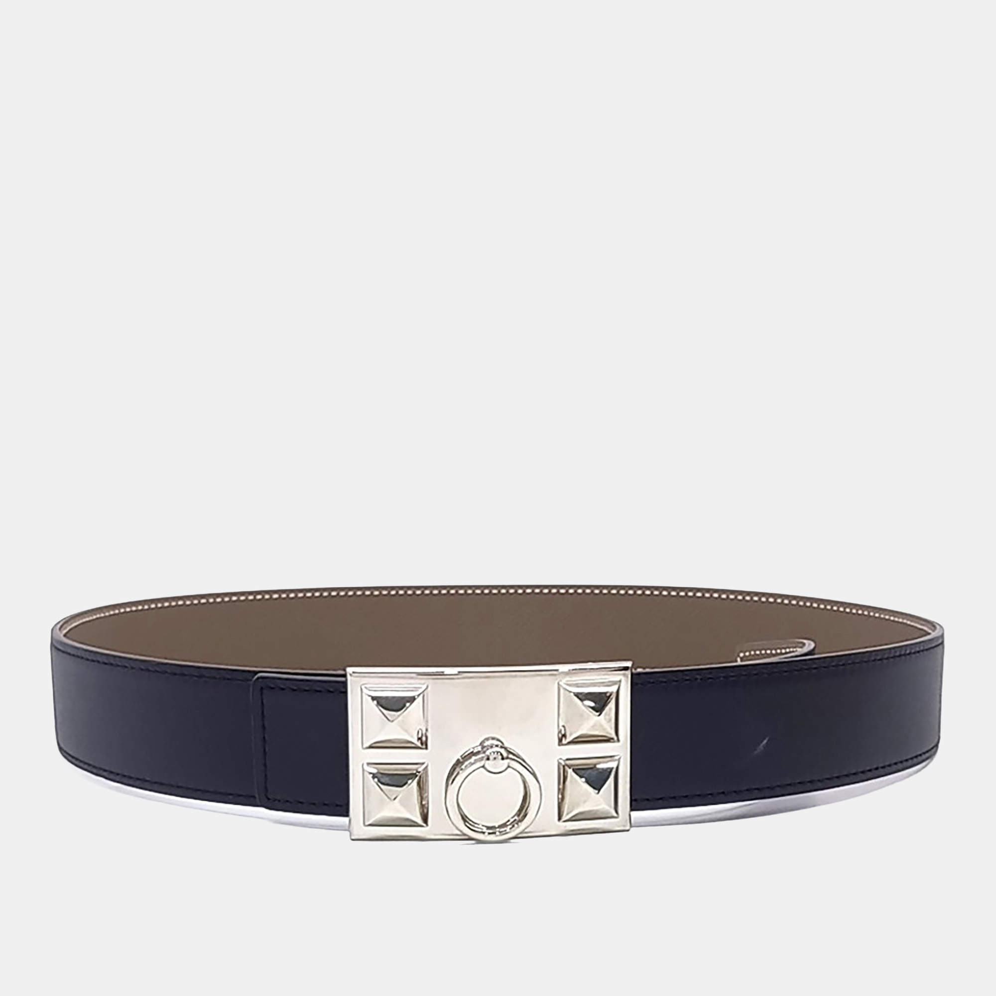 Pre Owned Hermès Leather Medor belt (X)
