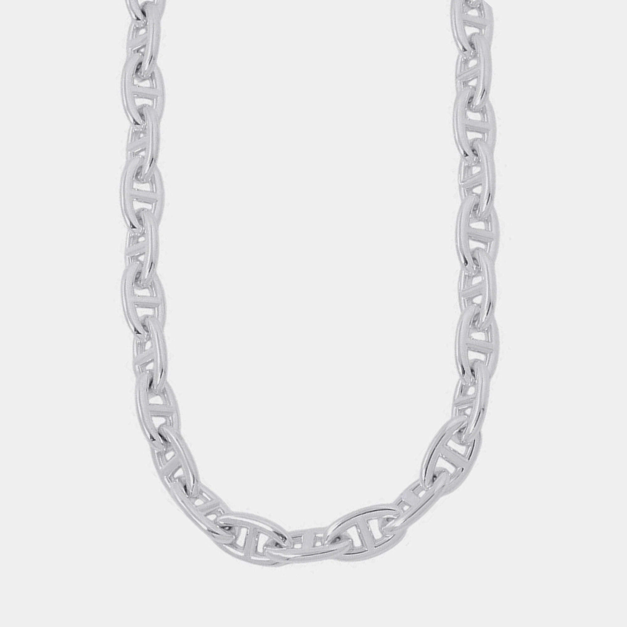 Pre Owned Hermes Chaine D'Ancre Necklace 29 Frames Size Gm Sv925