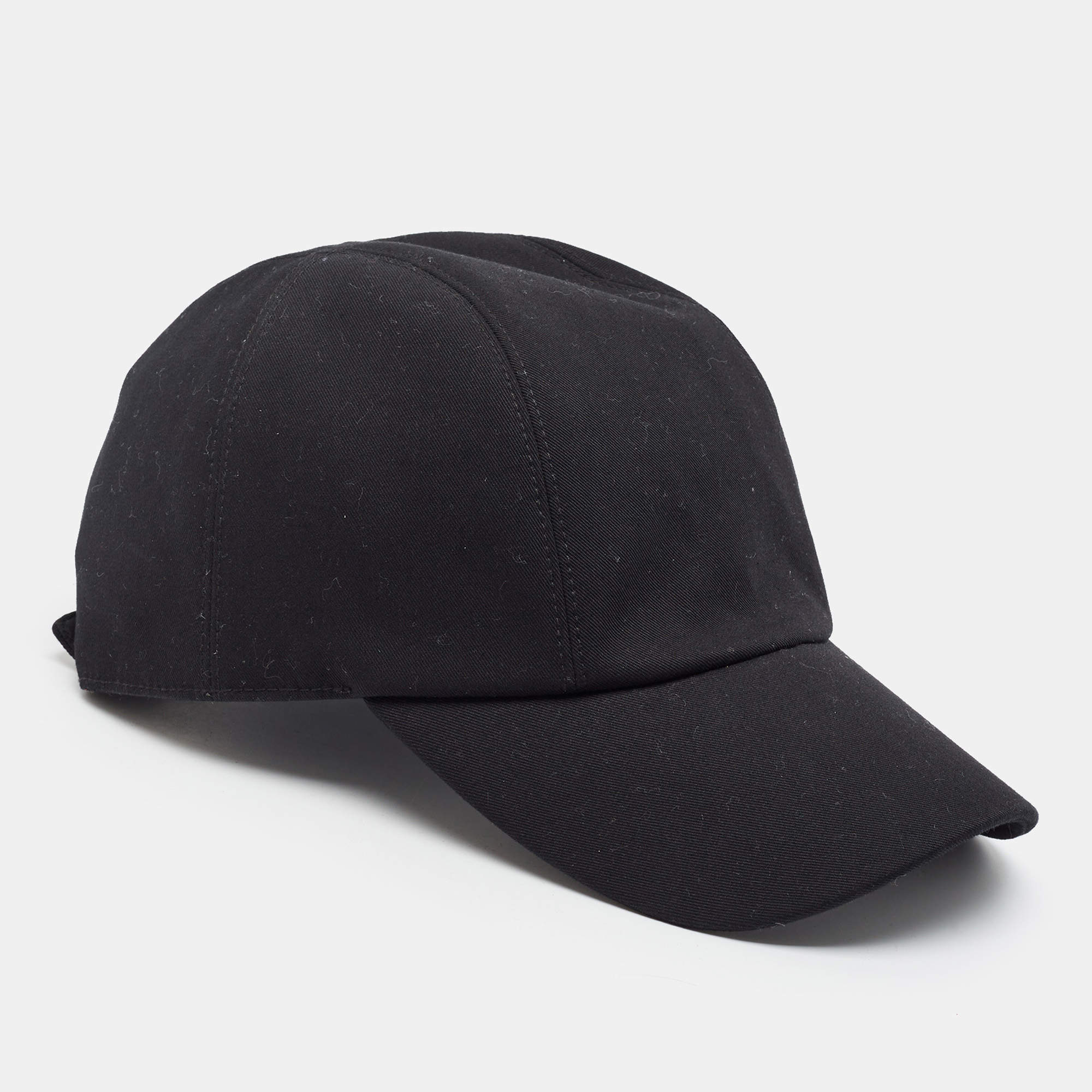 Pre Owned Hermès Black Cotton Baseball Cap Size 59 cm