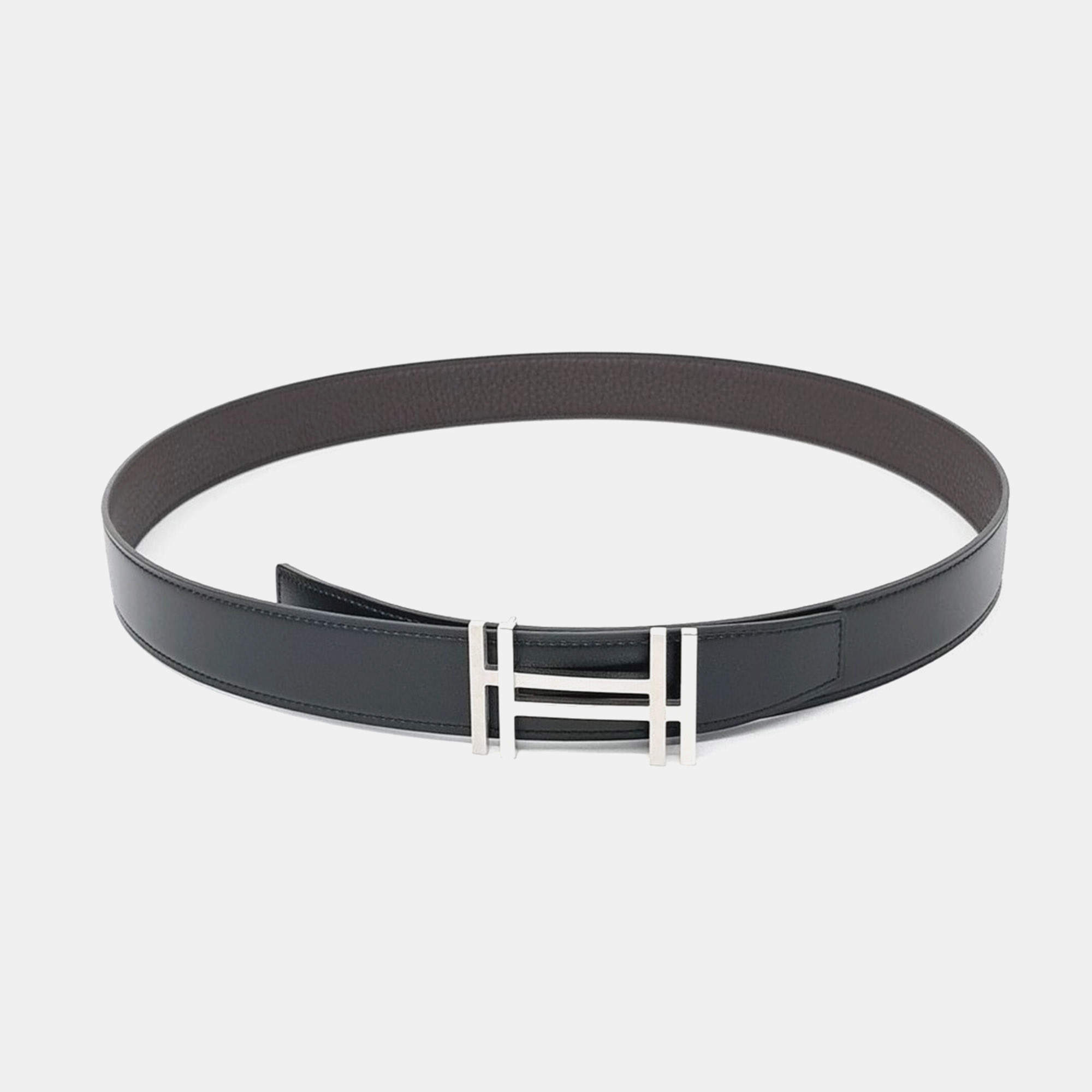 Pre Owned Hermès H Reversible Dark Chocolate Belt (U)