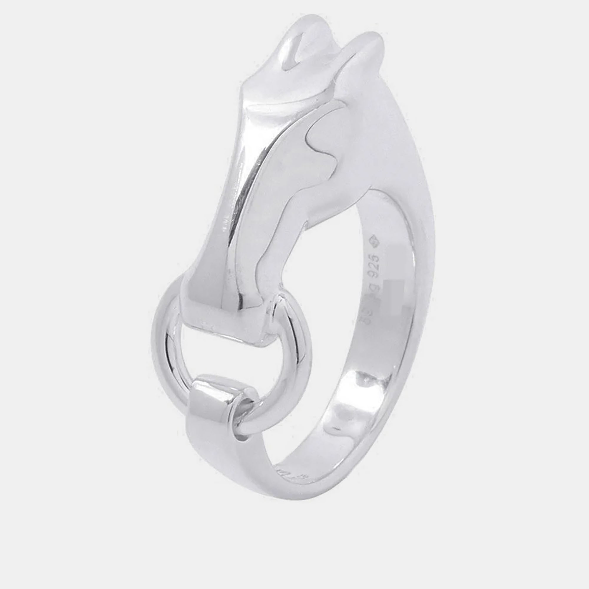 Pre Owned Hermes Gallop  SV925 Ring Size EU 59 