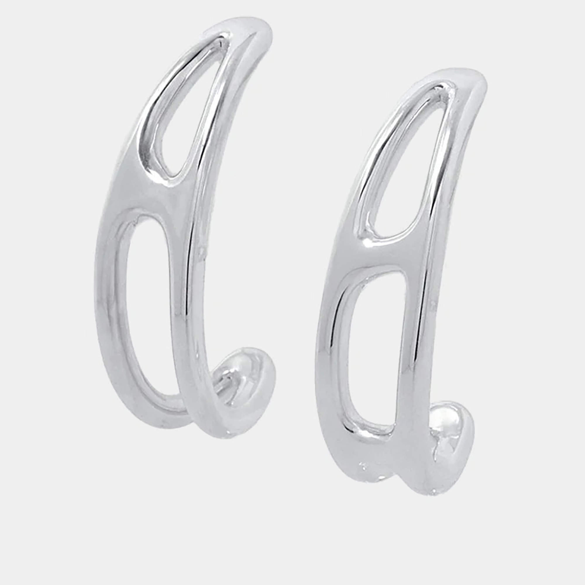 Pre Owned Hermes Chaine D'Ancre Punk Anchor Earrings Sv925