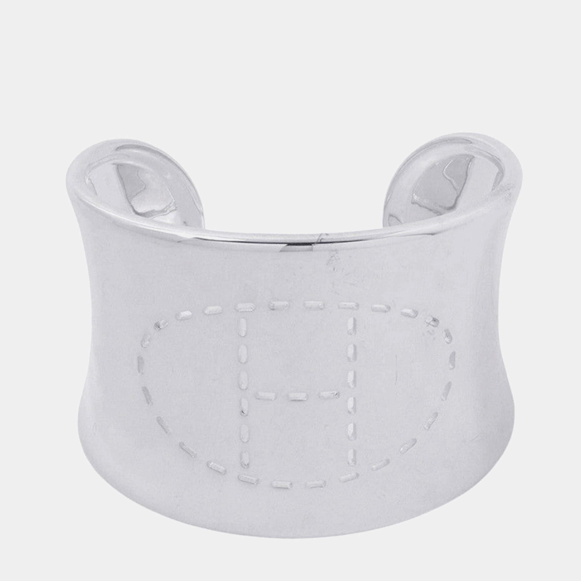 مملوكة مسبقًا Hermes Point Sellier TGM Ag925 15 Silver Sterling Silver Bangle