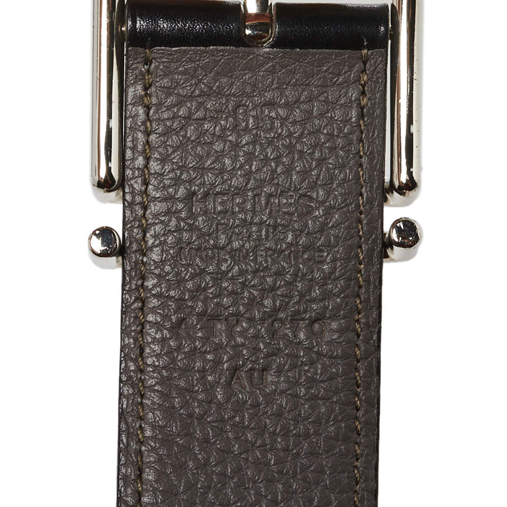 Black Togo leather watch strap HDTG01