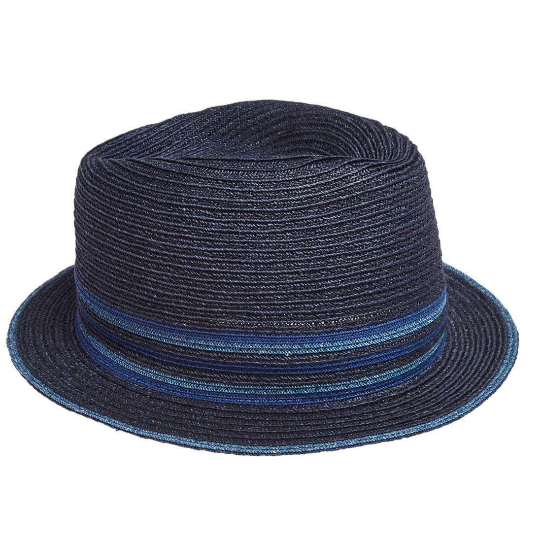 قبعة هيرمس هيمب كلاديو مخططة كحلي (58)