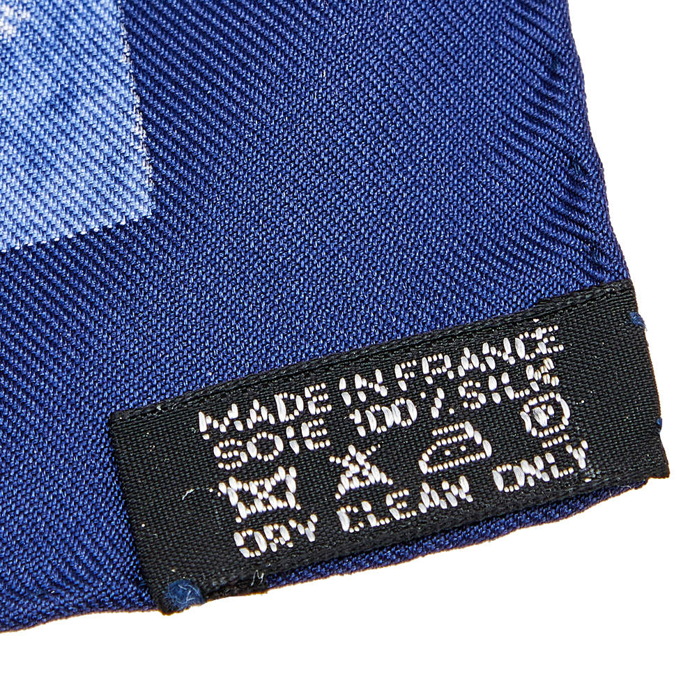 Gavroche 45 silk scarf Hermès Blue in Silk - 34991488