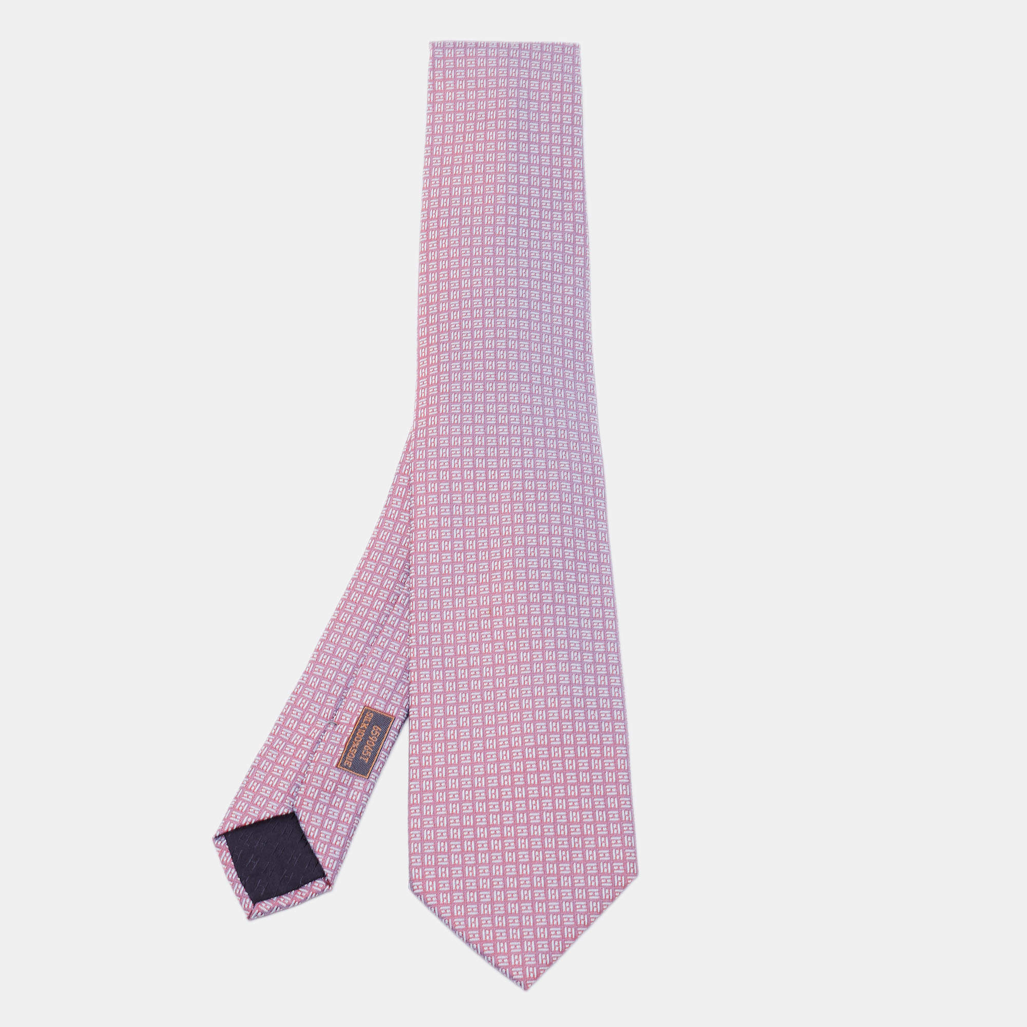 Hermès Purple/Burgundy Intemporel Silk Tie