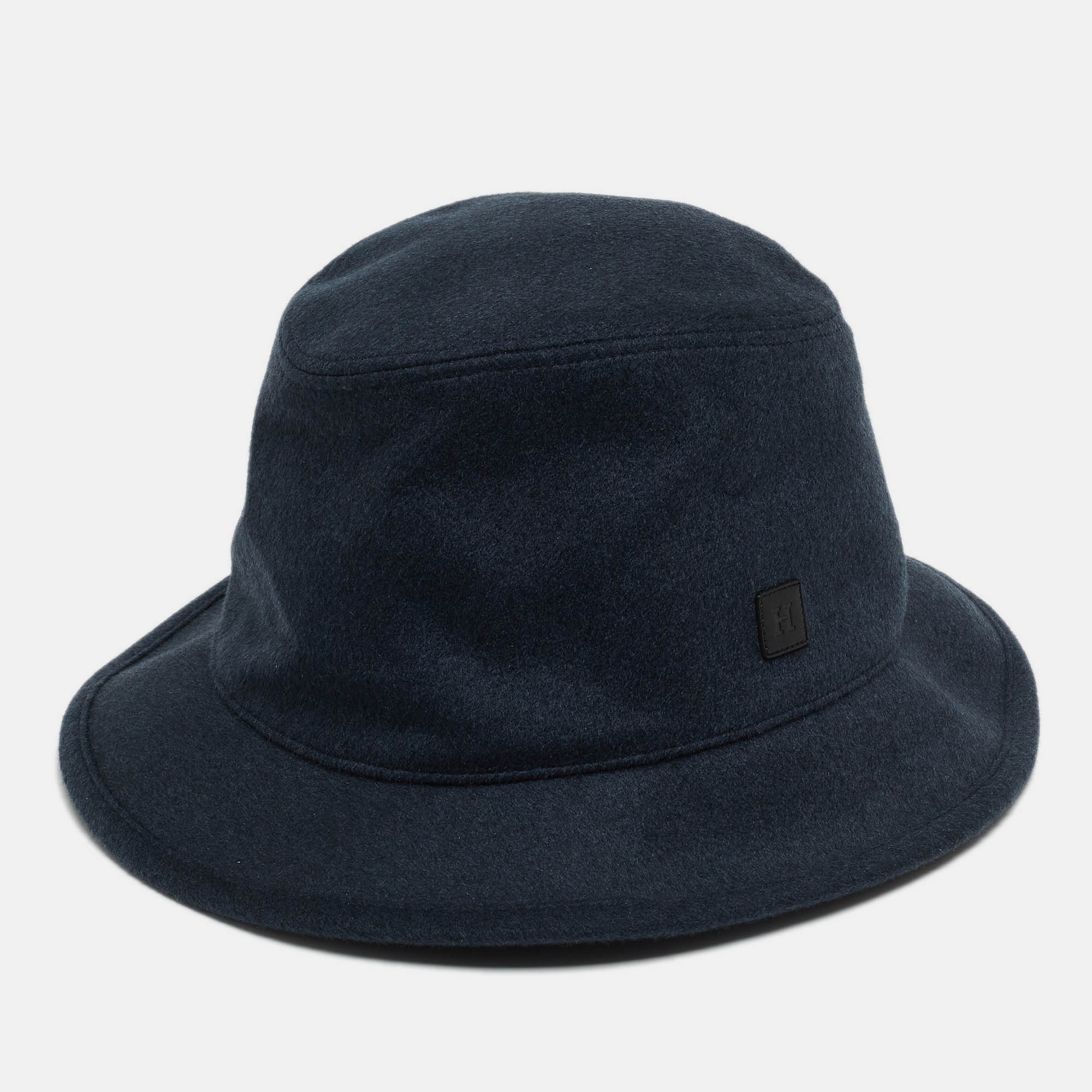 Hermès Navy Blue Cashmere Hat Size 59